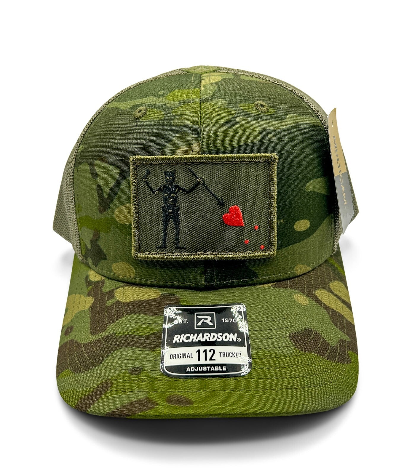 Blackbeards Flag OD Patch Hat | Richardson 112 Multicam | Edward Teach Hat