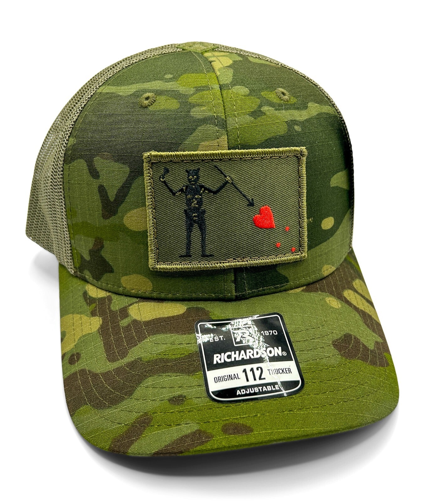 Blackbeards Flag OD Patch Hat | Richardson 112 Multicam | Edward Teach Hat
