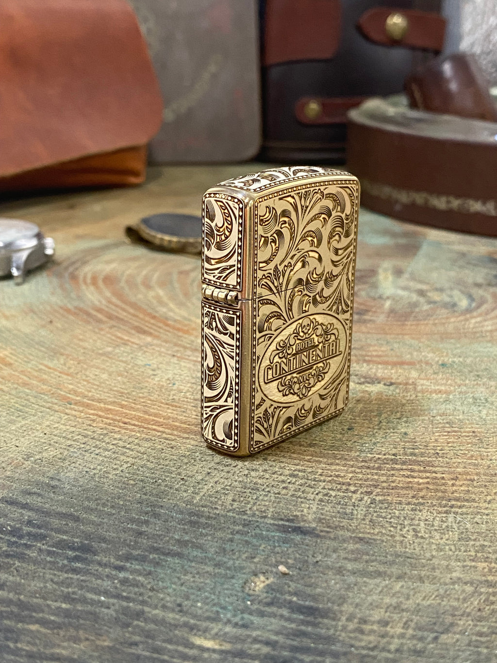 John Wick | The Continental NYC | 5 Side Engraved | Brass Armor Zippo