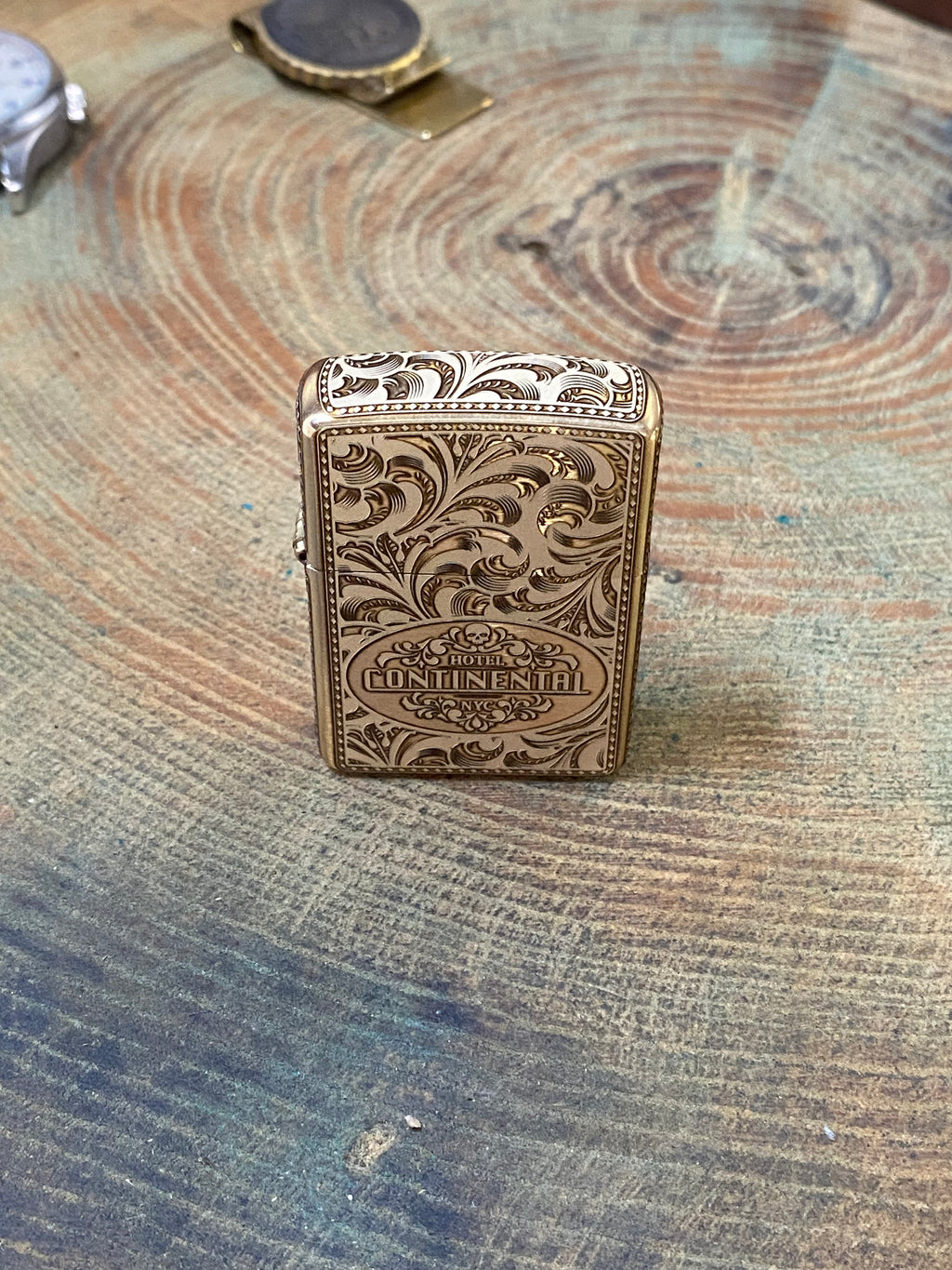 John Wick | The Continental NYC | 5 Side Engraved | Brass Armor Zippo