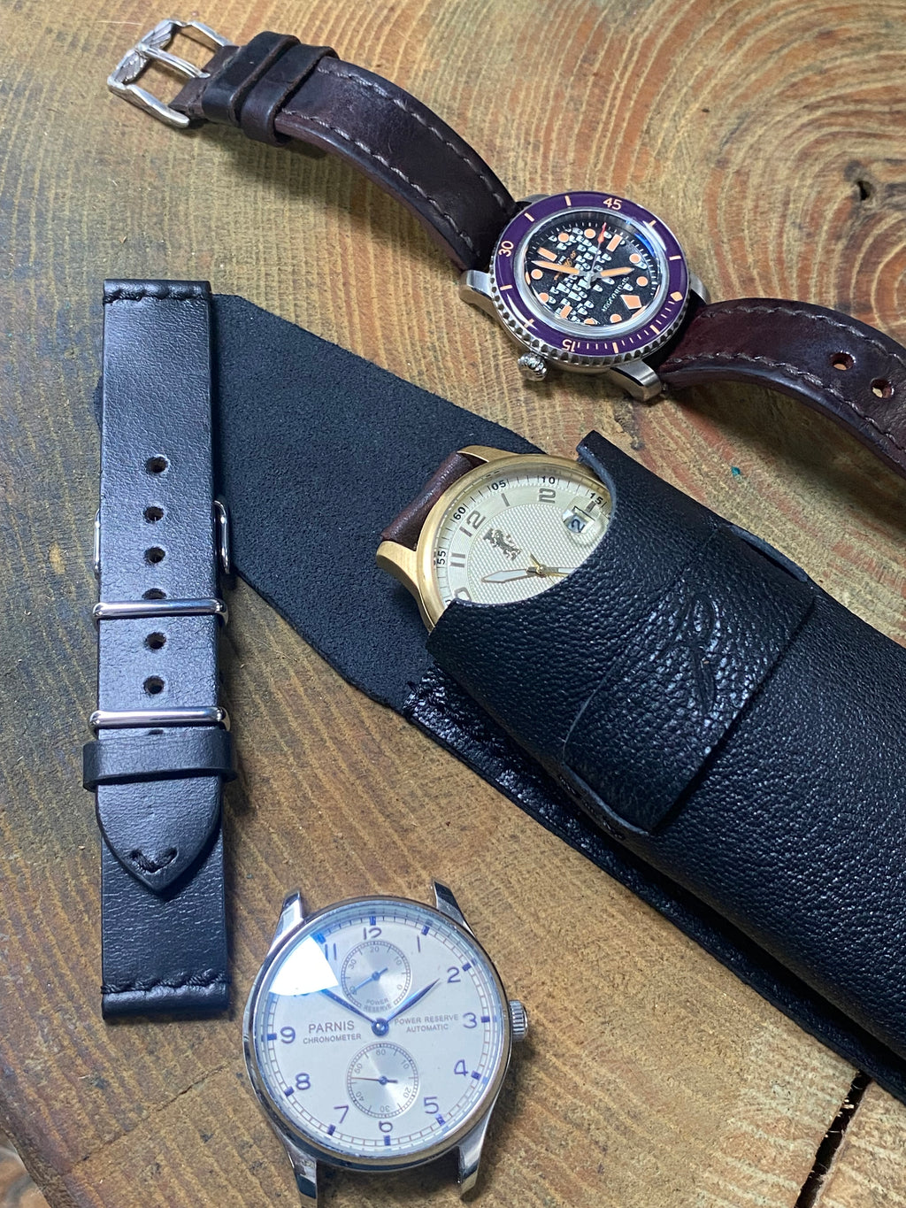 Travel Pouch | Timepiece | Chèvre Goatskin | Black