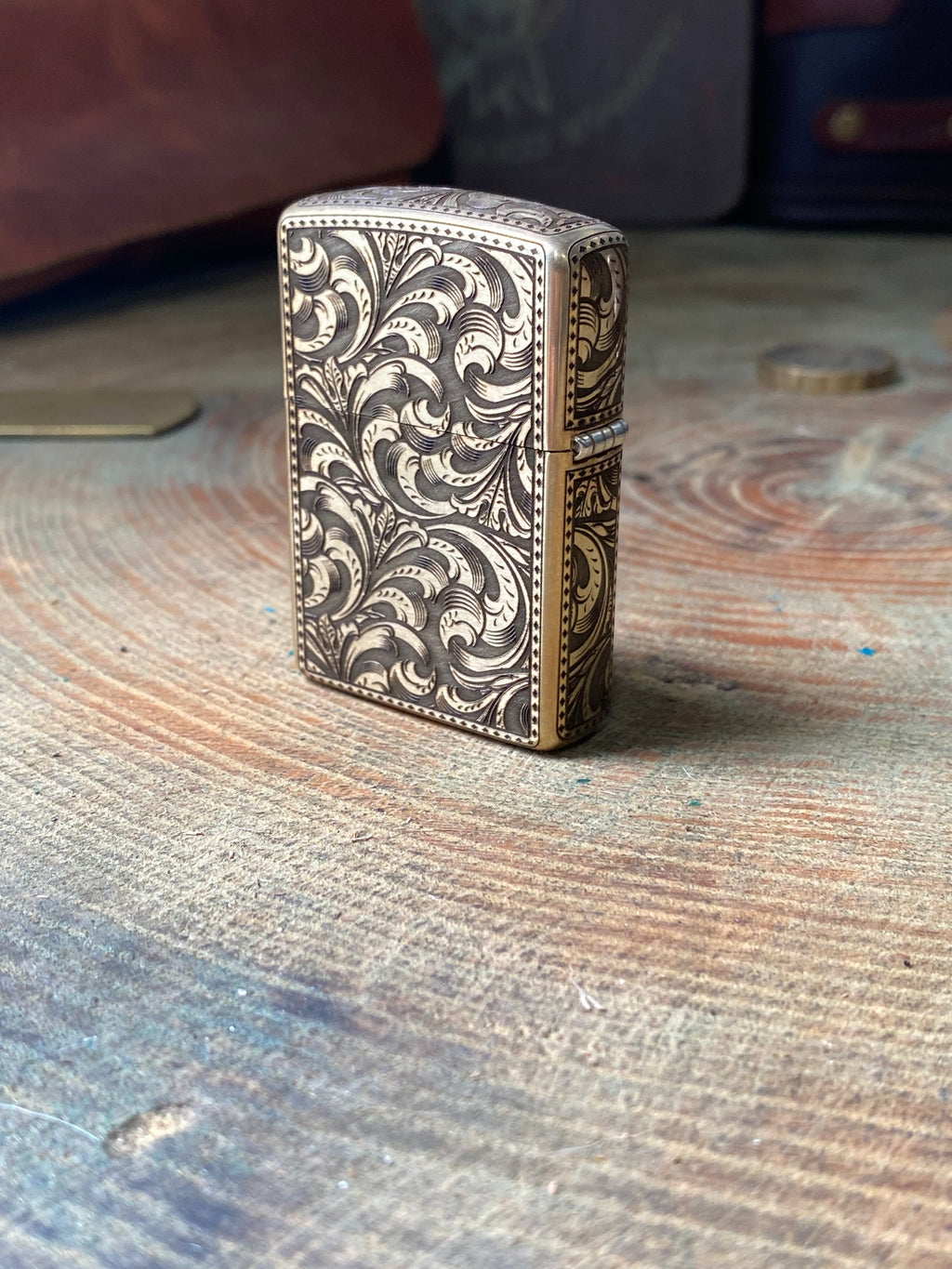 Pinup Girl | 5 Side Engraved | Brass Armor Zippo
