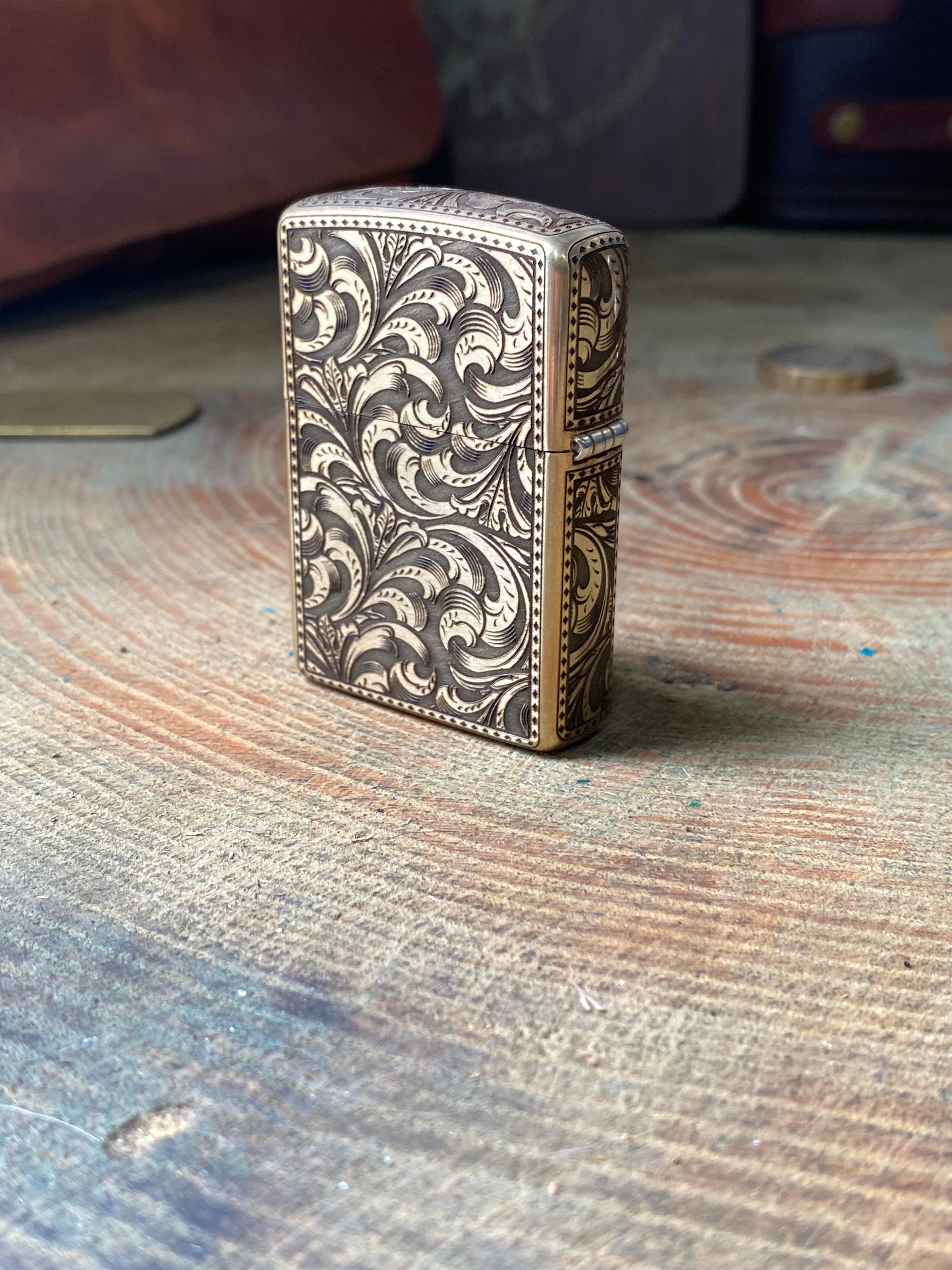 Pinup Girl | 5 Side Engraved | Brass Armor Zippo