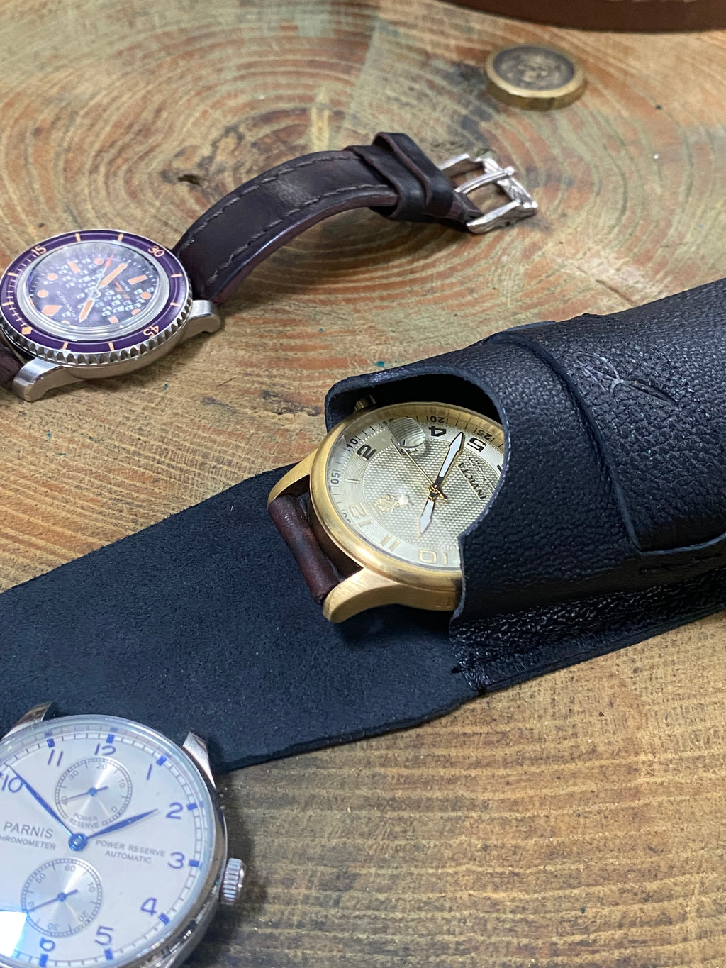 Travel Pouch | Timepiece | Chèvre Goatskin | Black