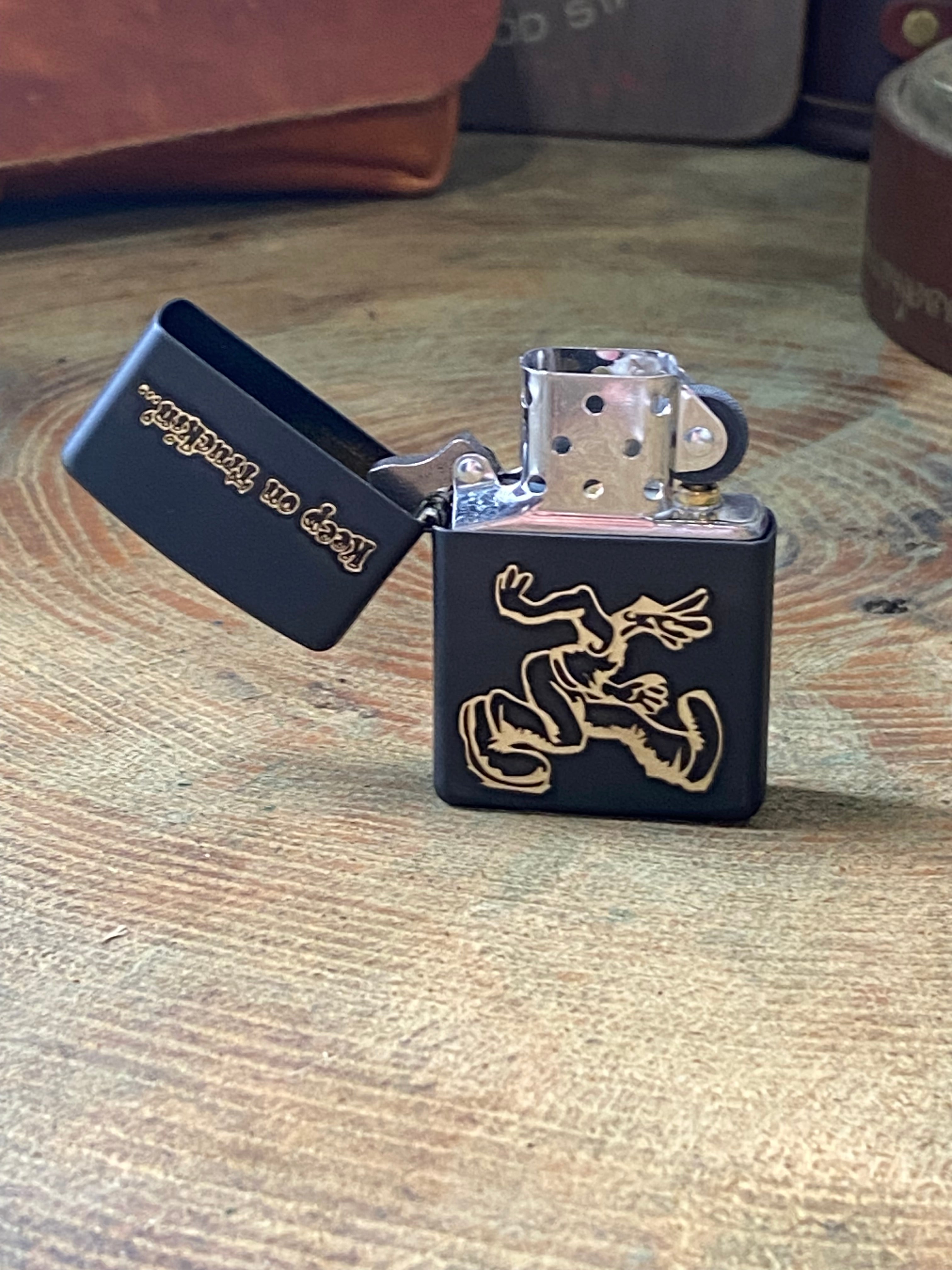 Keep on Truckin Custom Engraved Zippo Lighter | Black Matte | Made in USA |