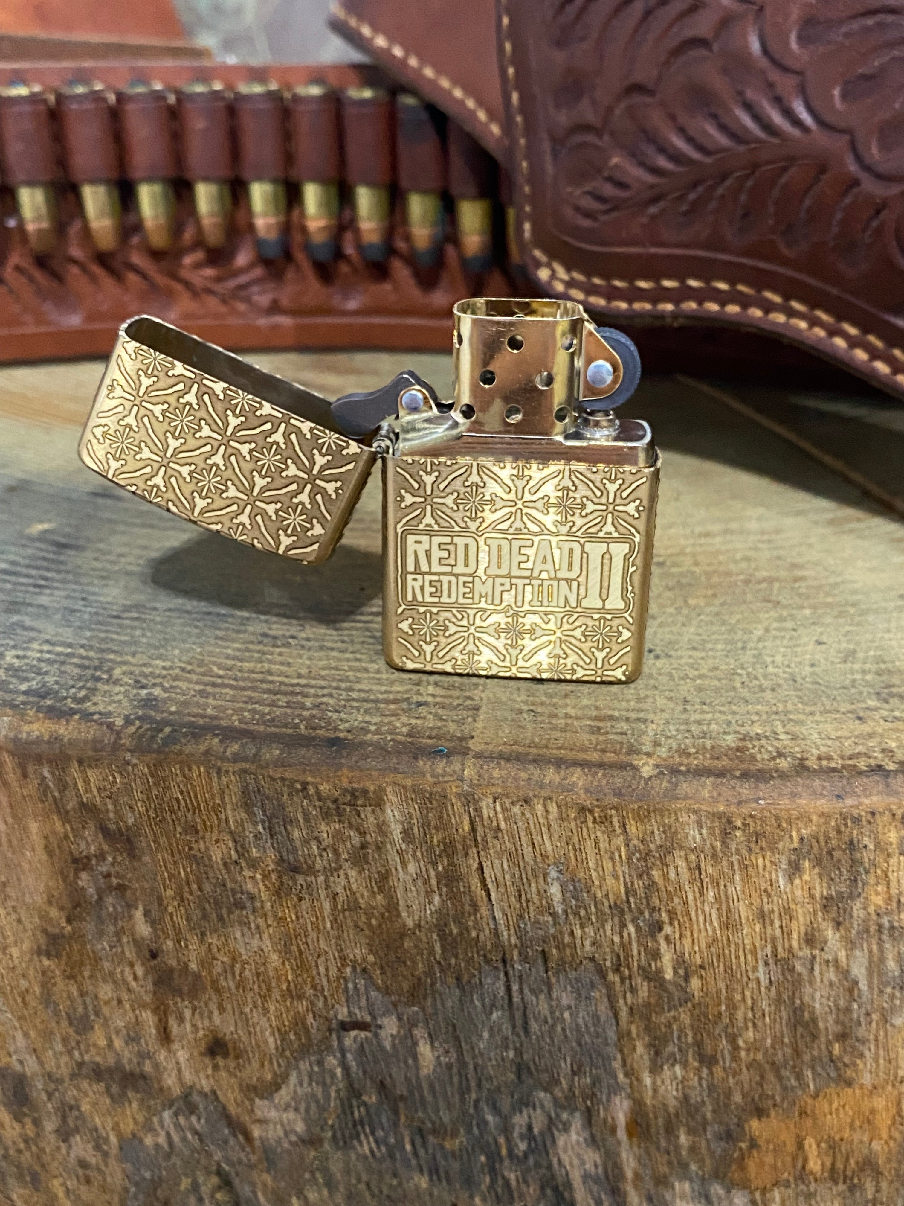 Red Dead Redemption 2 | 5 Side Engraved | Brass Armor Zippo