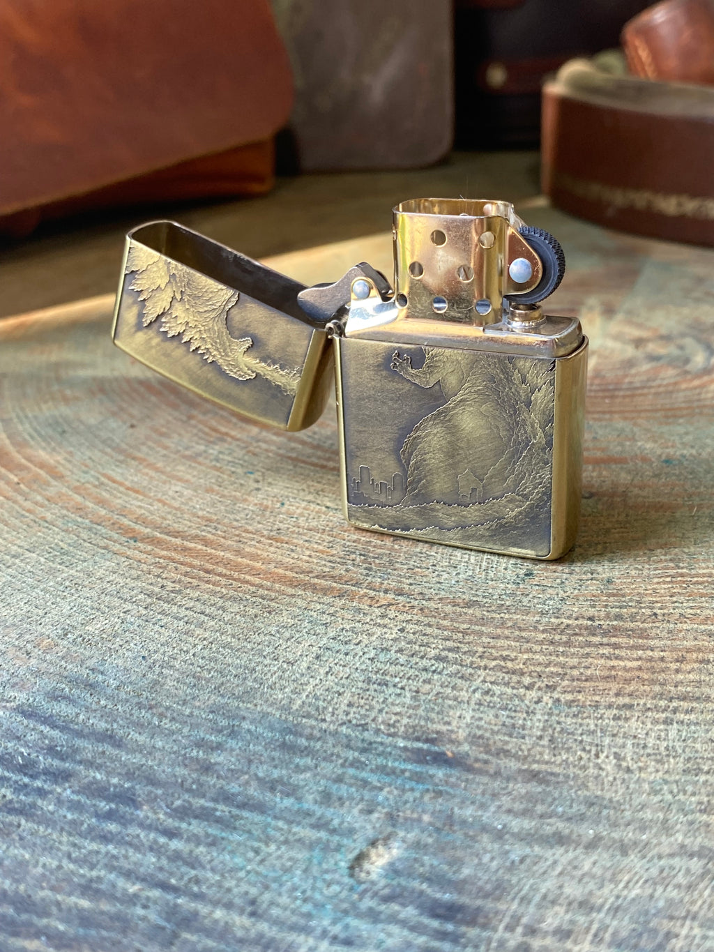 Godzilla 3D | Brass Armor Zippo