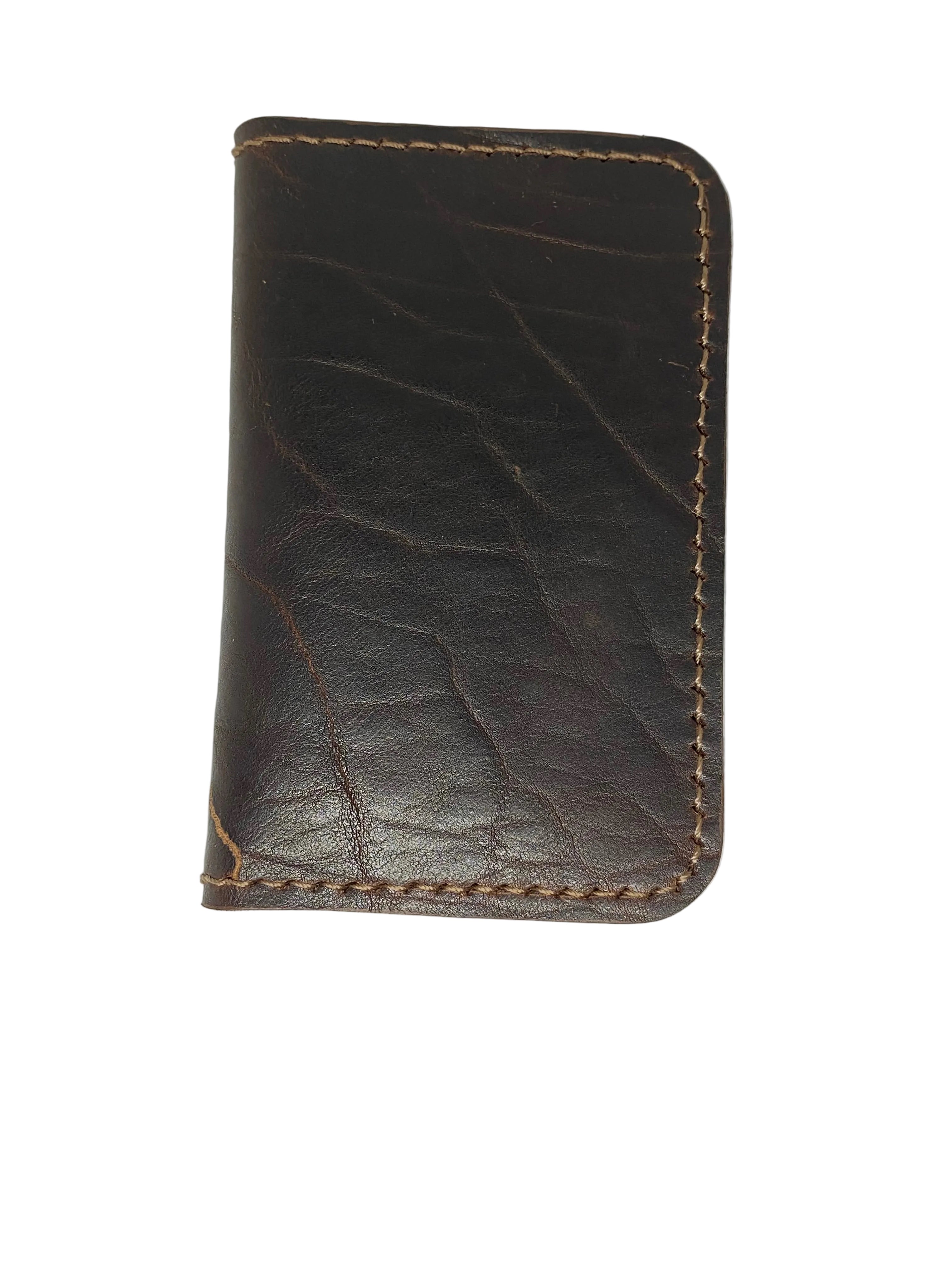 Vertical Wallet | American Shrunken Bison | Bourbon