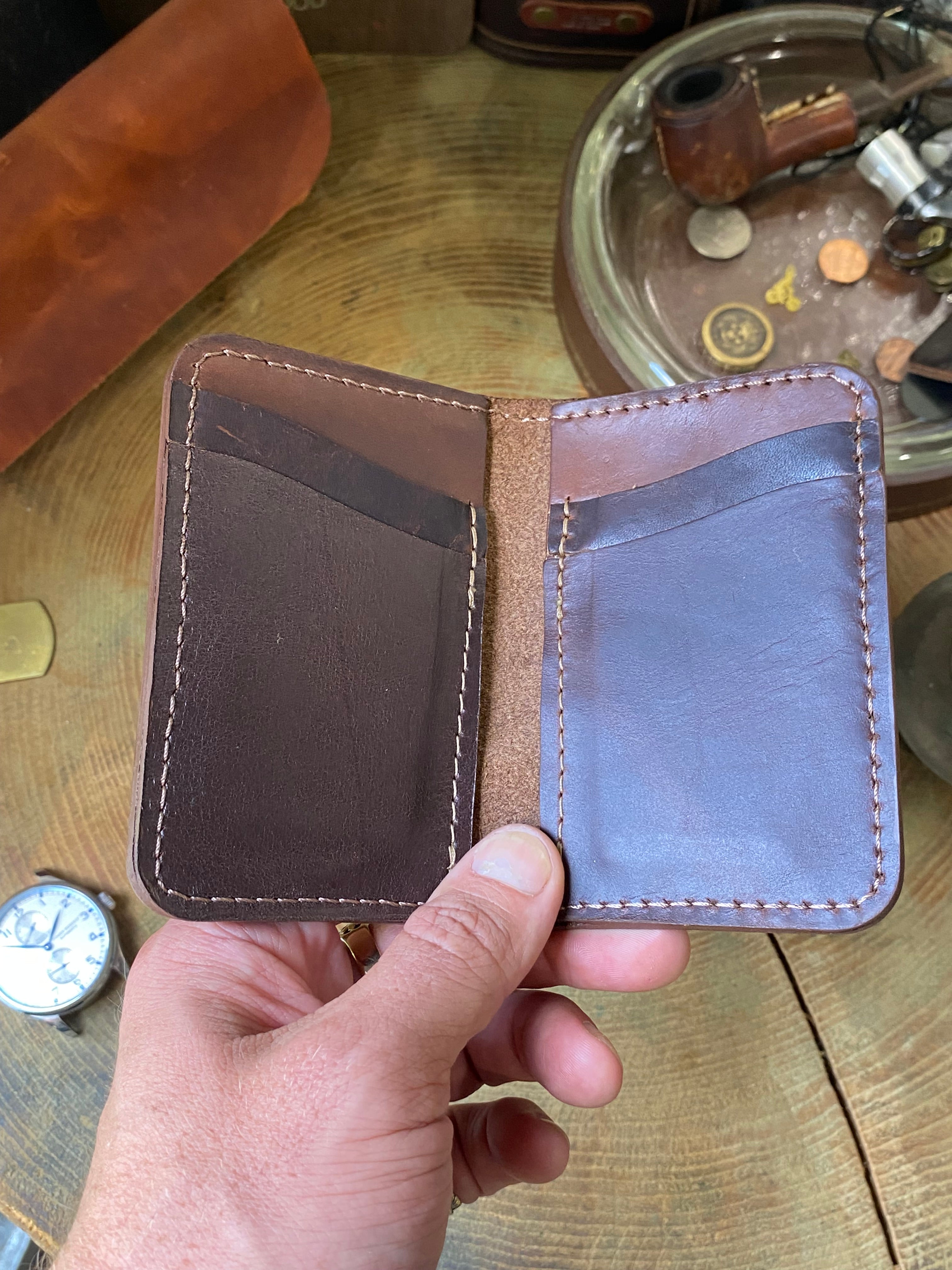 Vertical Wallet | Horween Chromexcel | Natural