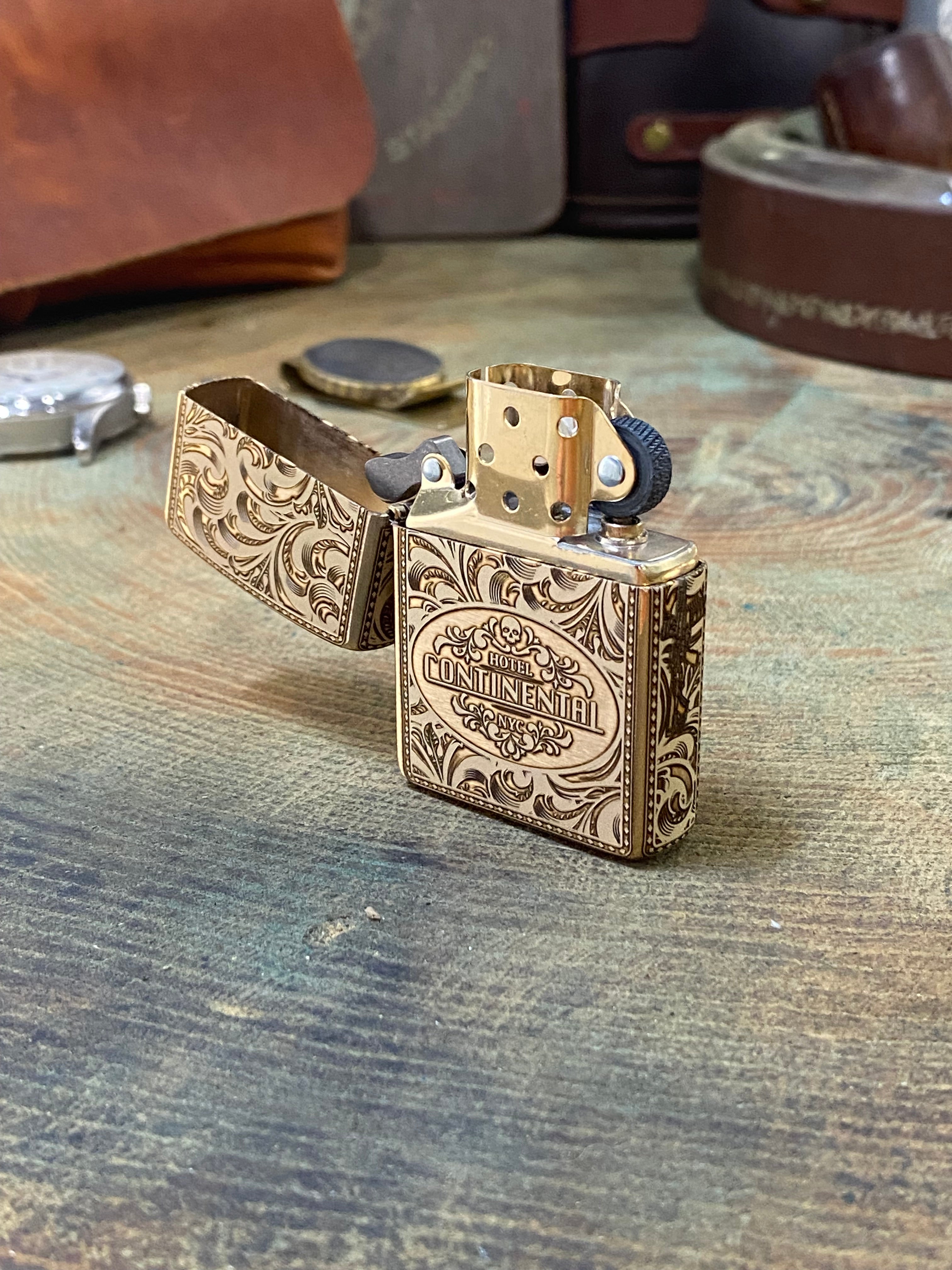 John Wick | The Continental NYC | 5 Side Engraved | Brass Armor Zippo