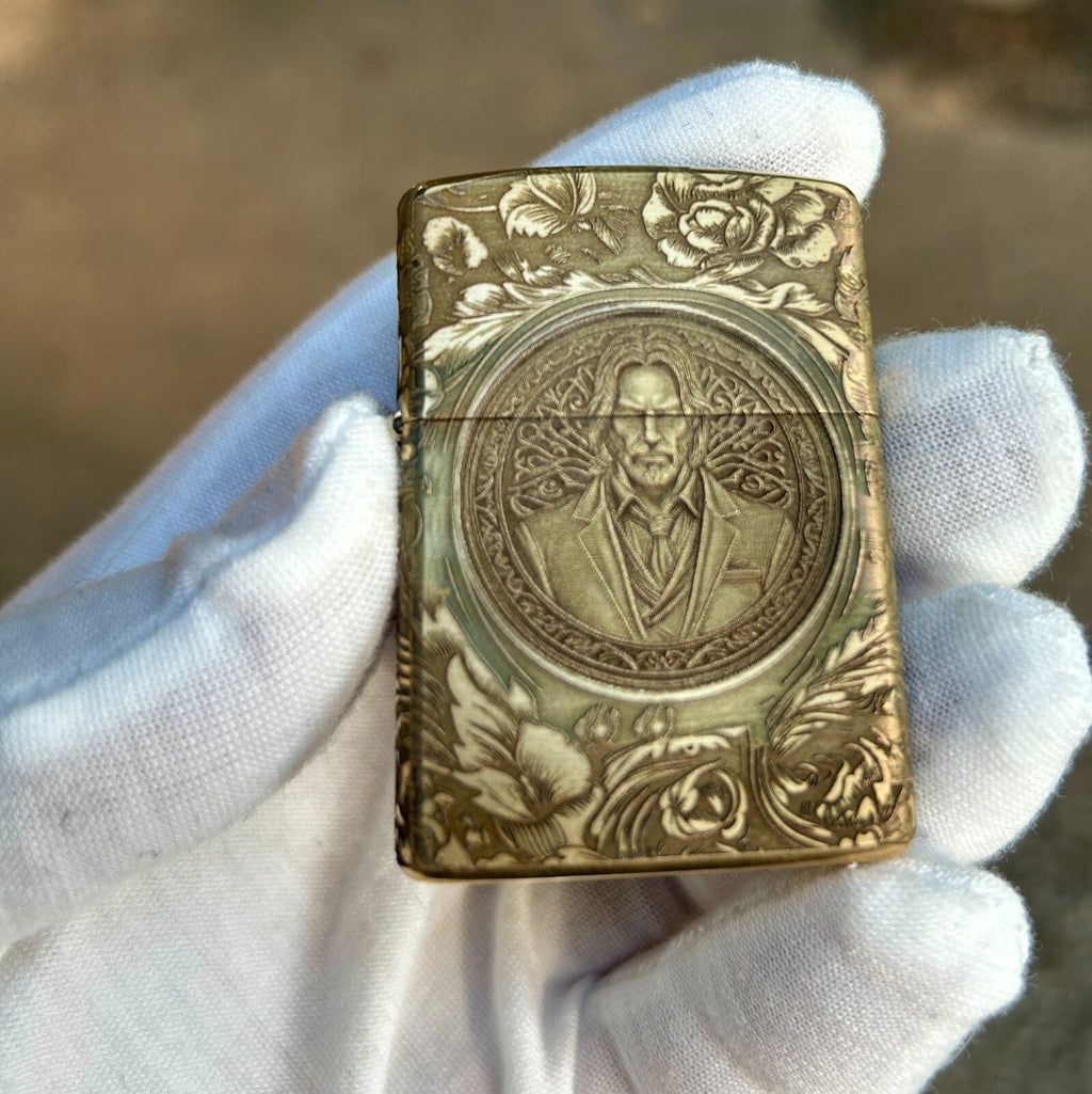 John Wick Brass Armor Zippo Lighter | Custom Engraved | Solid Brass | Made in US