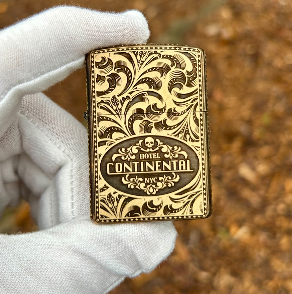 John Wick The Continental NYC Custom Zippo | Brass Armor Zippo | Made In USA