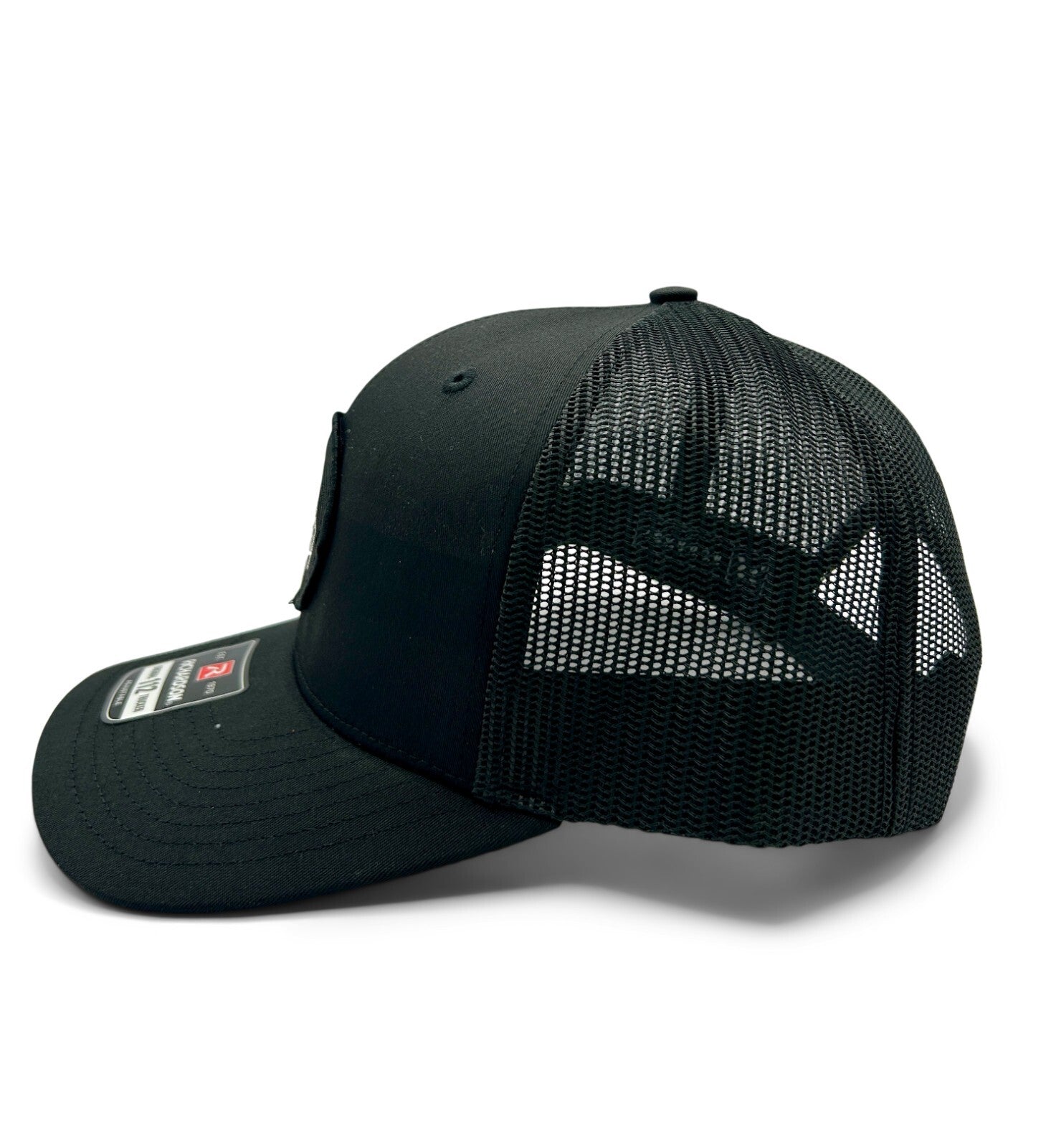 Apache Skull Embroidered Patch Hat | Richardson 112 Black Snapback | Indian Skul