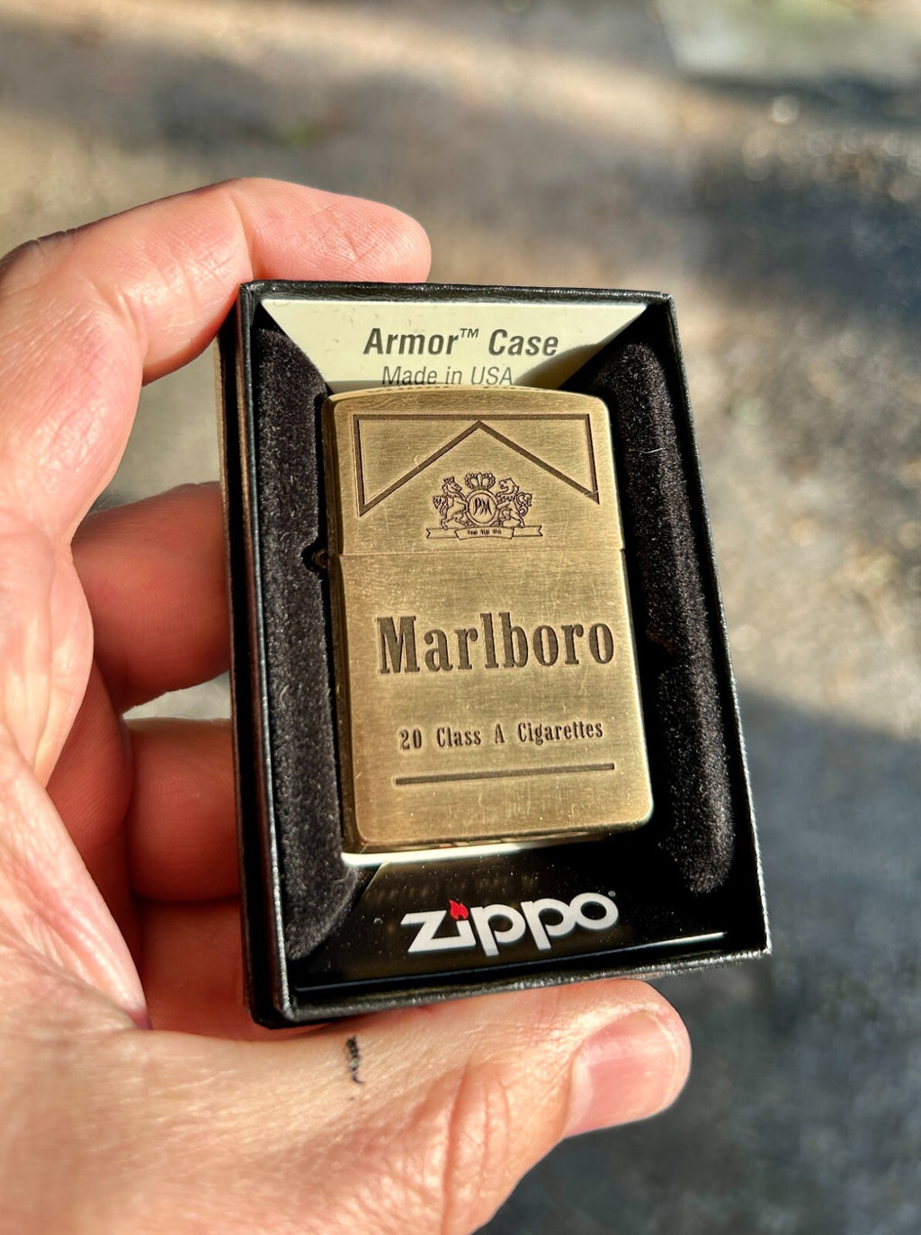 Marlboro Custom Zippo Lighter | Solid Brass Armor Zippo | Made In USA