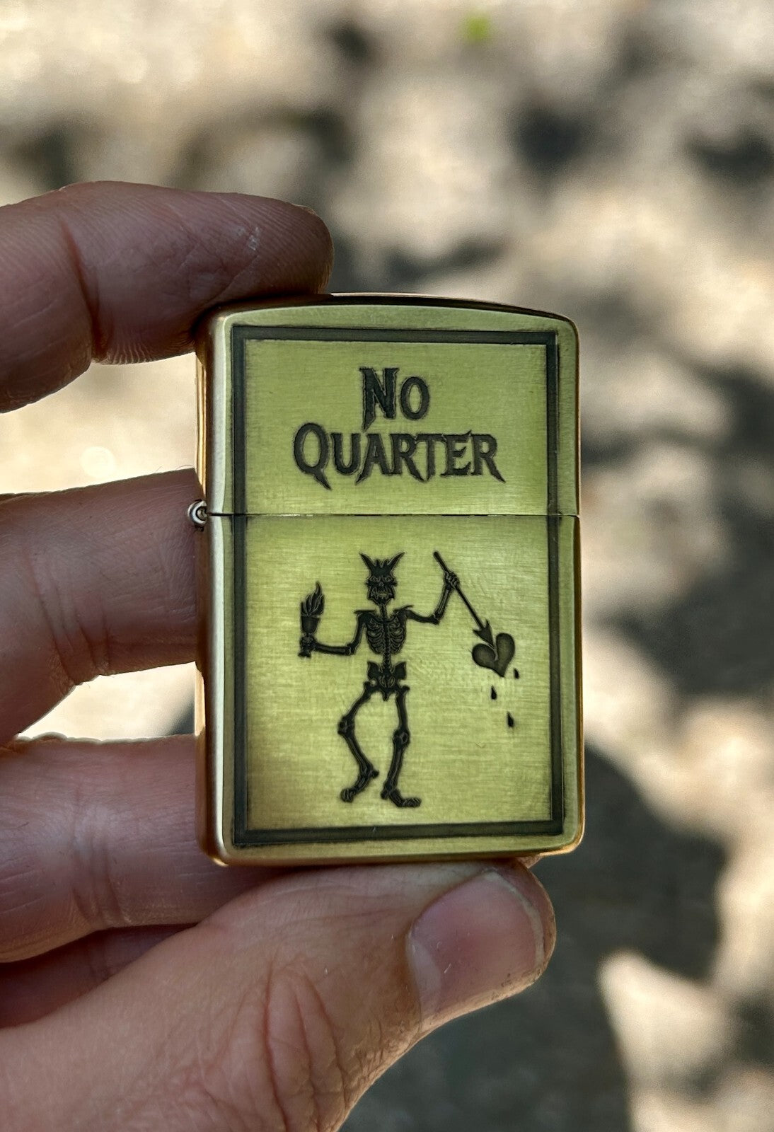 Blackbeards Flag Zippo Lighter | Solid Brass Zippo | Made In USA | Edward Teach