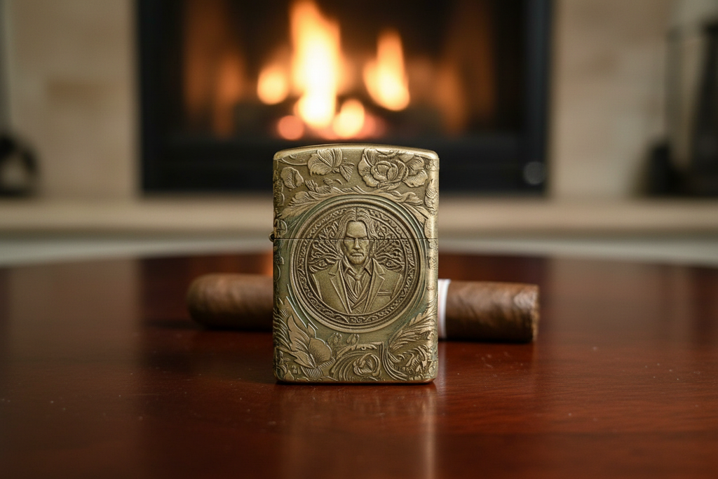 John Wick 3D | 4 Side Engraved | Brass Armor Zippo