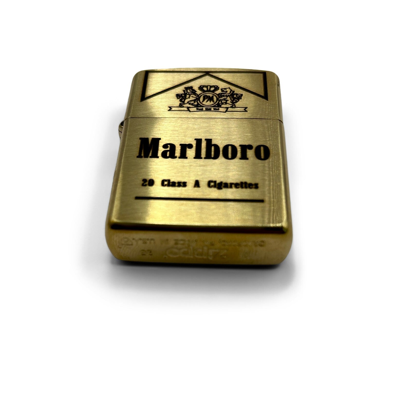 Marlboro Custom Zippo Lighter | Solid Brass Armor Zippo | Made In USA