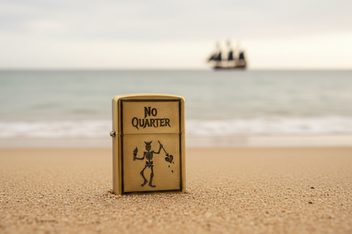 Blackbeards Flag | Edward Teach | Brass Armor Zippo