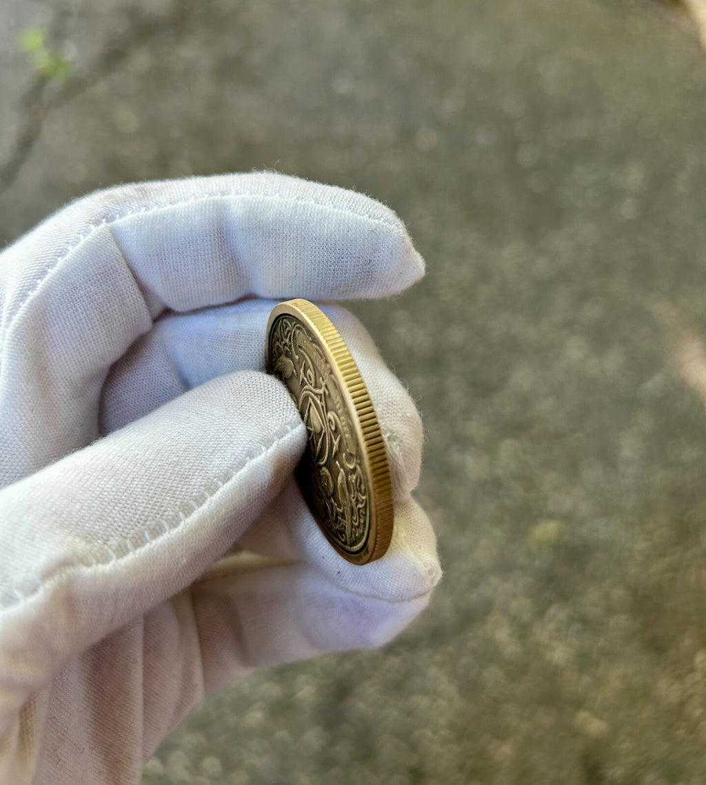 Memento Mori Coin | Solid Brass | 40MM | Engraved in USA | Challenge Coin |