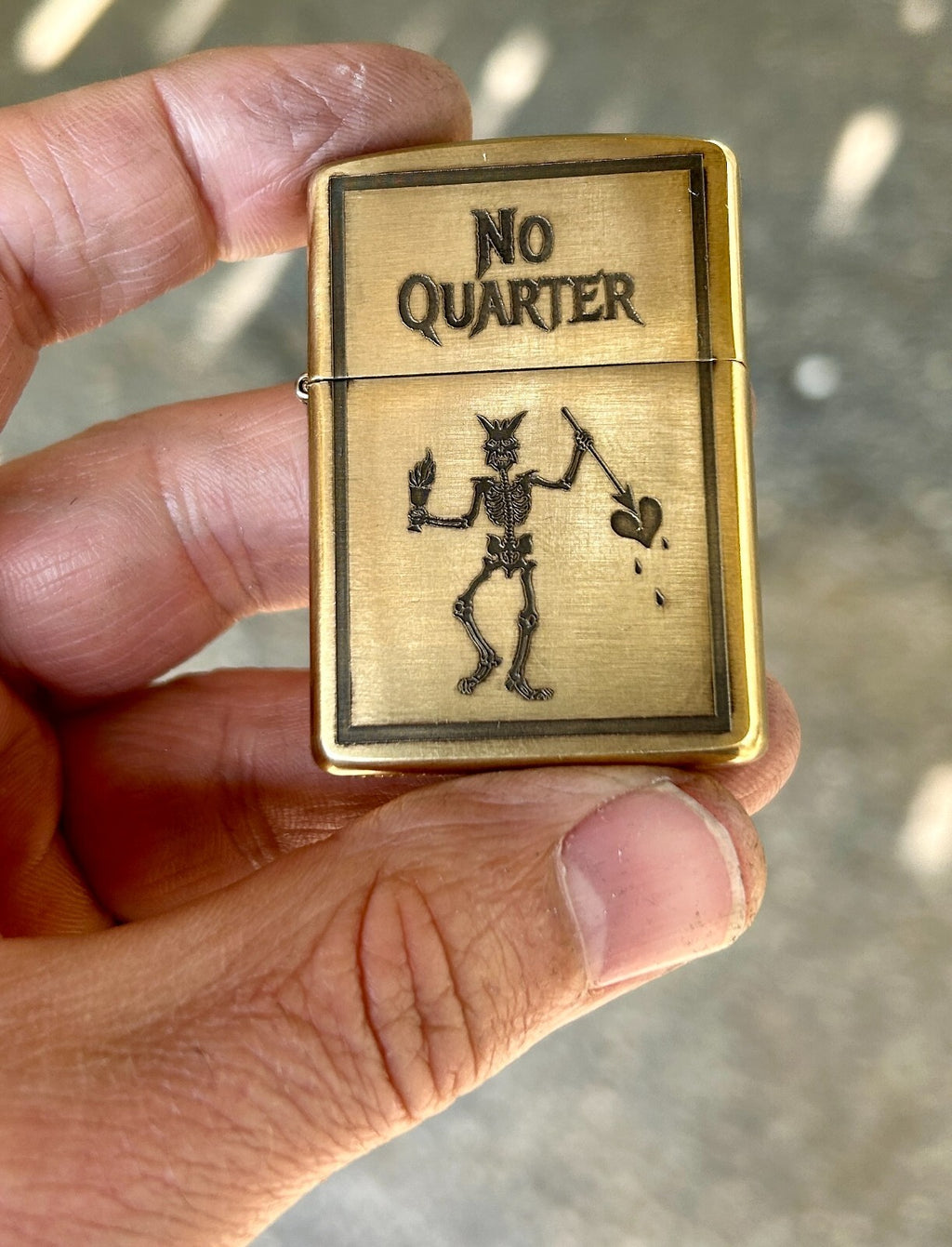 Blackbeards Flag Zippo Lighter | Solid Brass Zippo | Made In USA | Edward Teach