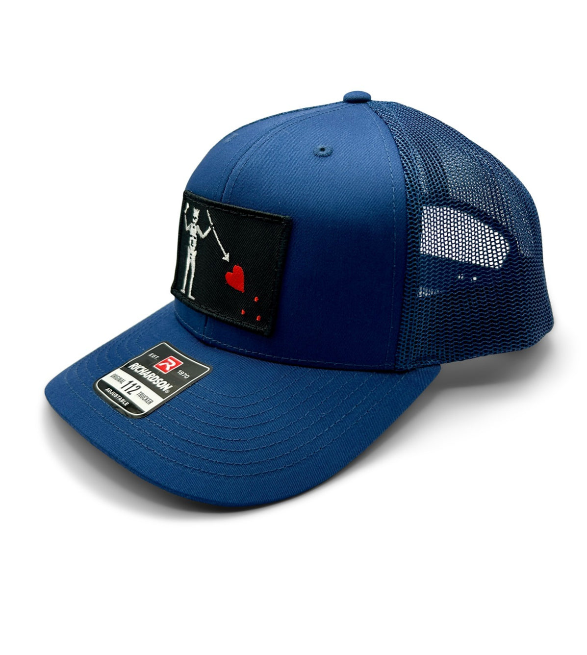 Blackbeard Flag Patch Hat Richardson 112 Maritime Blue Trucker SnapBack | USA