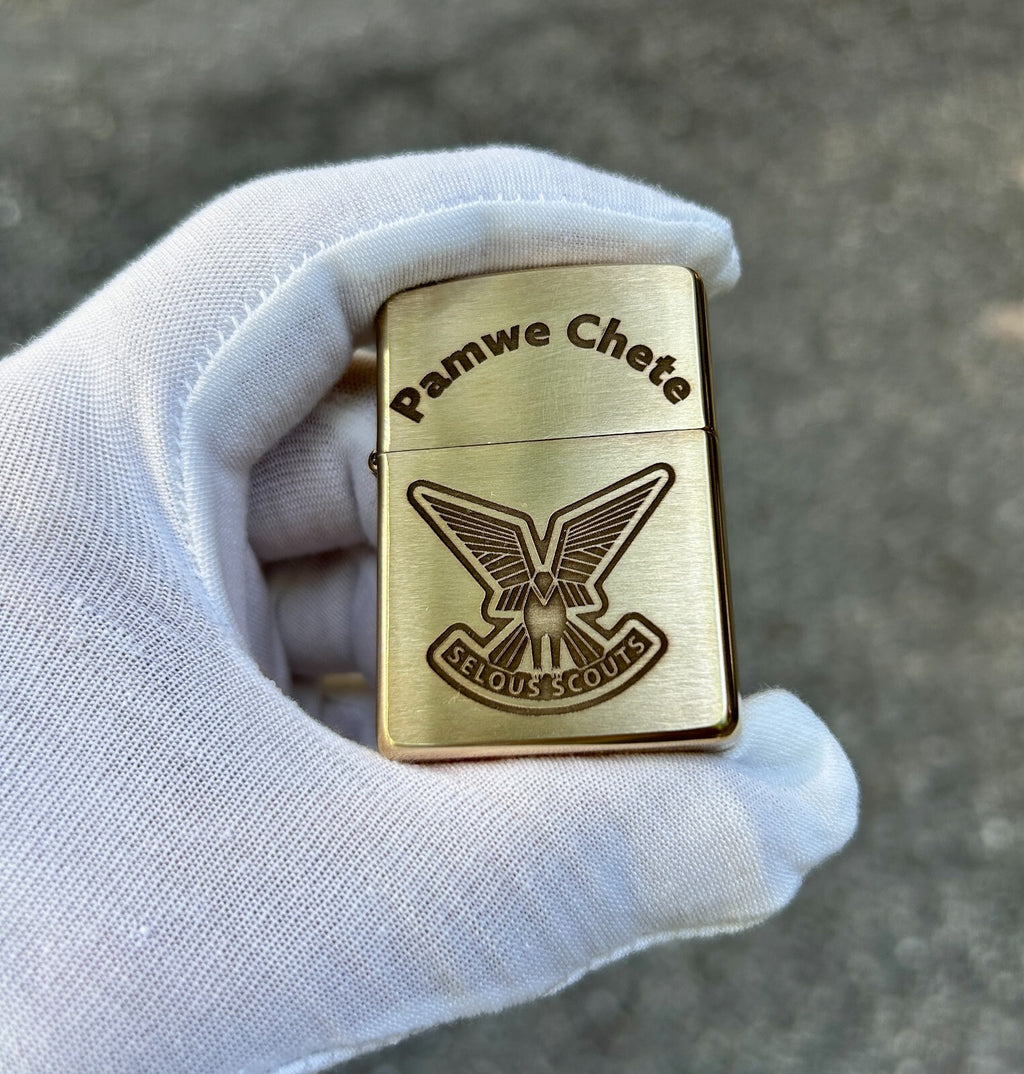 Selous Scouts  Pamwe Chete Engraved Zippo | Brass Armor Case | Made in USA