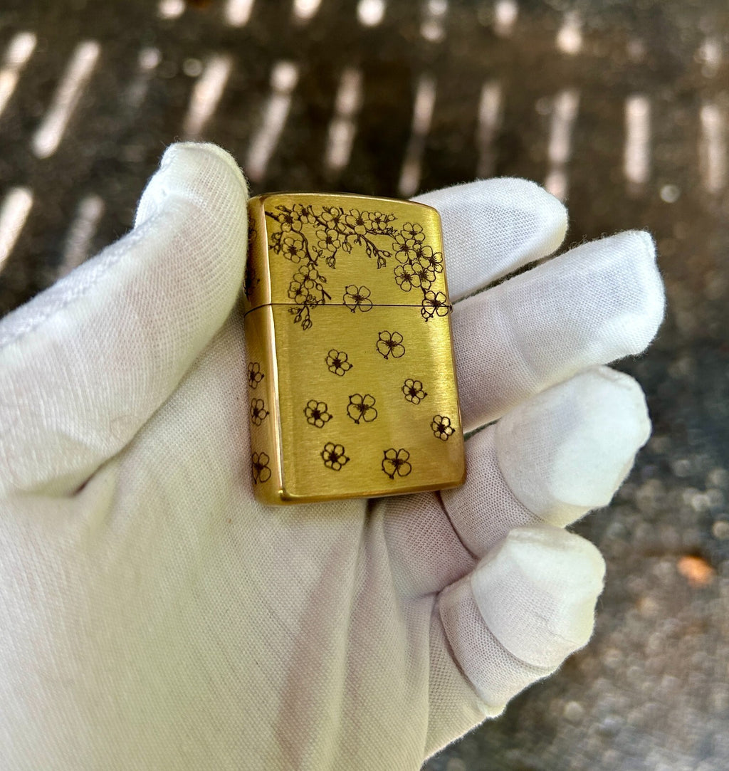Japanese Geisha Armor Zippo Lighter | Custom Engraved Brass | Made in USA |