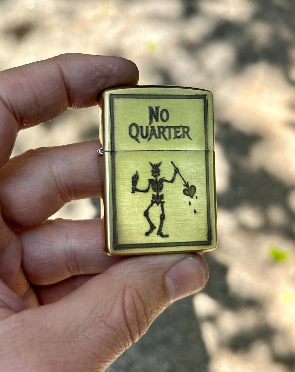 Blackbeards Flag Zippo Lighter | Solid Brass Zippo | Made In USA | Edward Teach