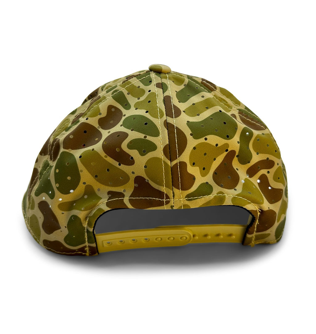 Blackbeard Flag Patch Hat SoBro Duck Camo Laser Performance | Jolly Roger |