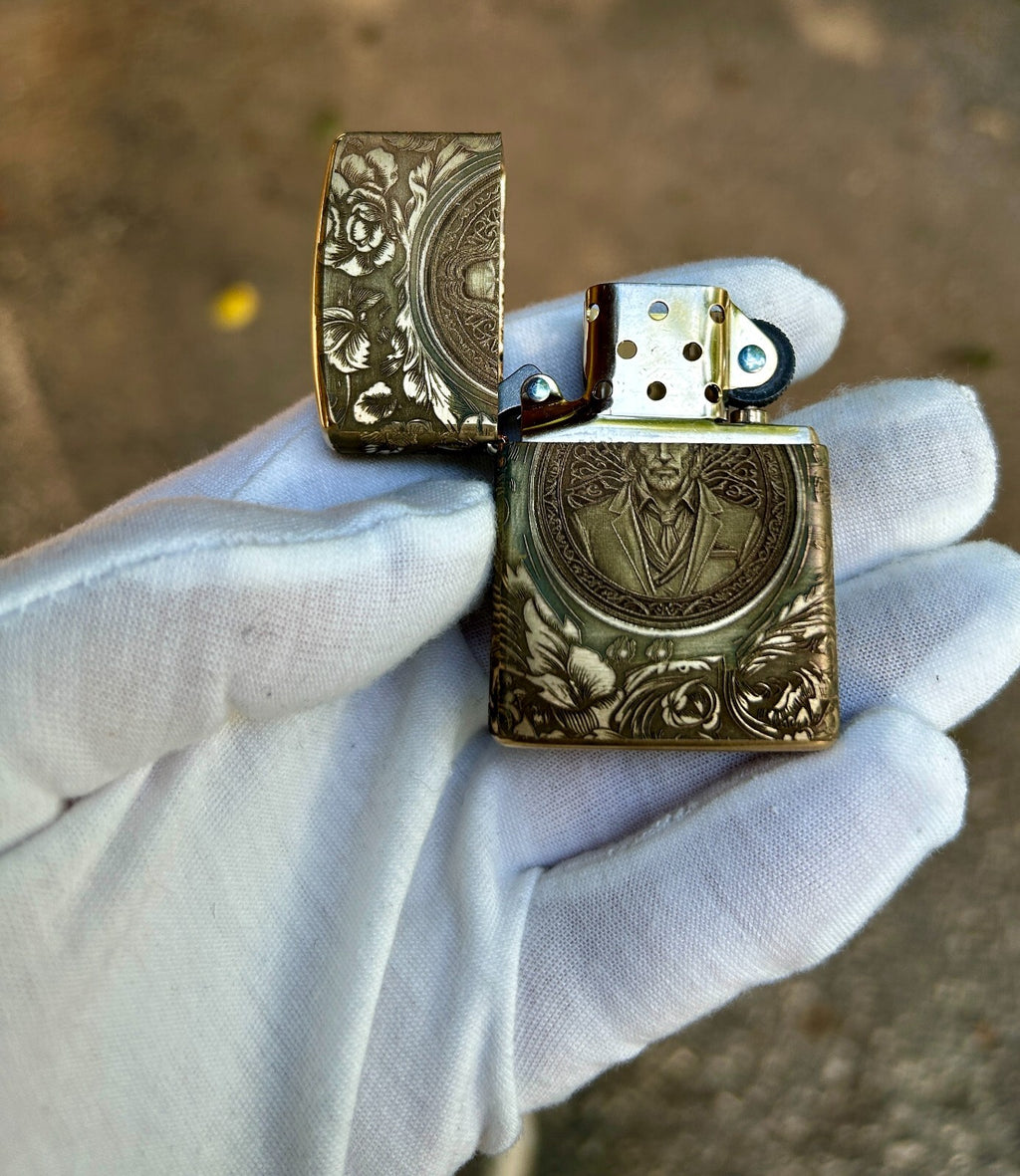 John Wick Brass Armor Zippo Lighter | Custom Engraved | Solid Brass | Made in US