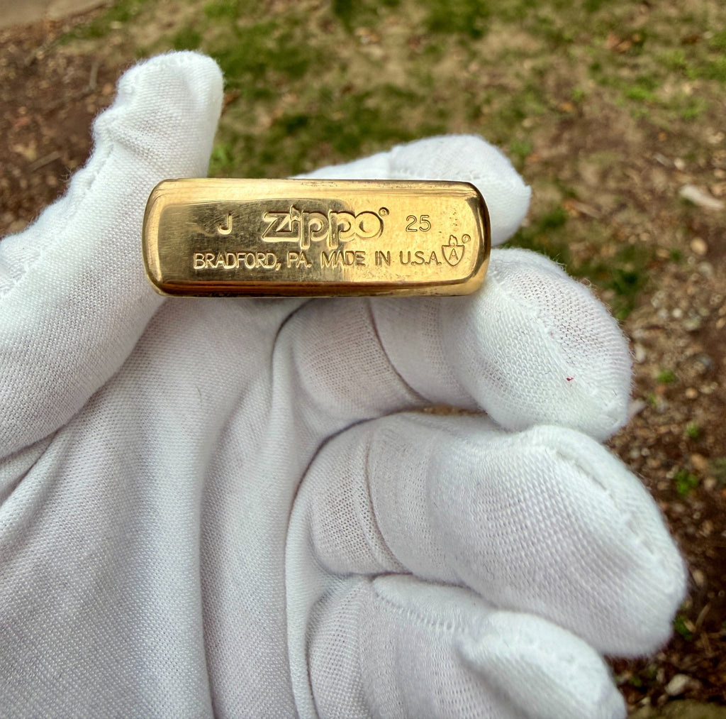 Engraved Brass Armor Zippo Helm of Awe Norse Pattern Hand Painted USA