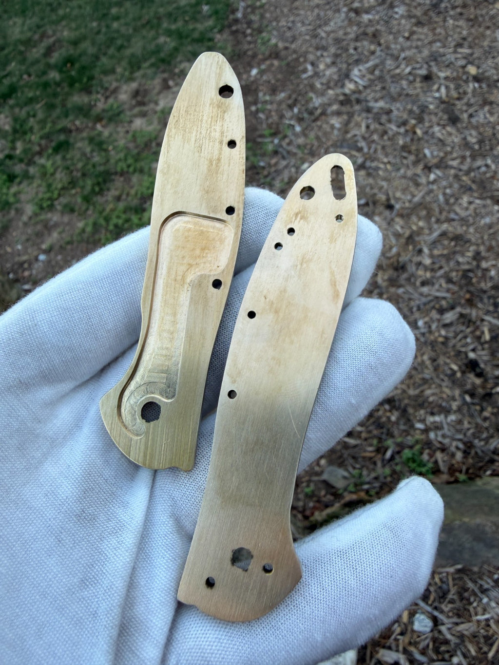 Brass Engraved Scales for Kershaw Leek – Dragon Scale – Made in USA –