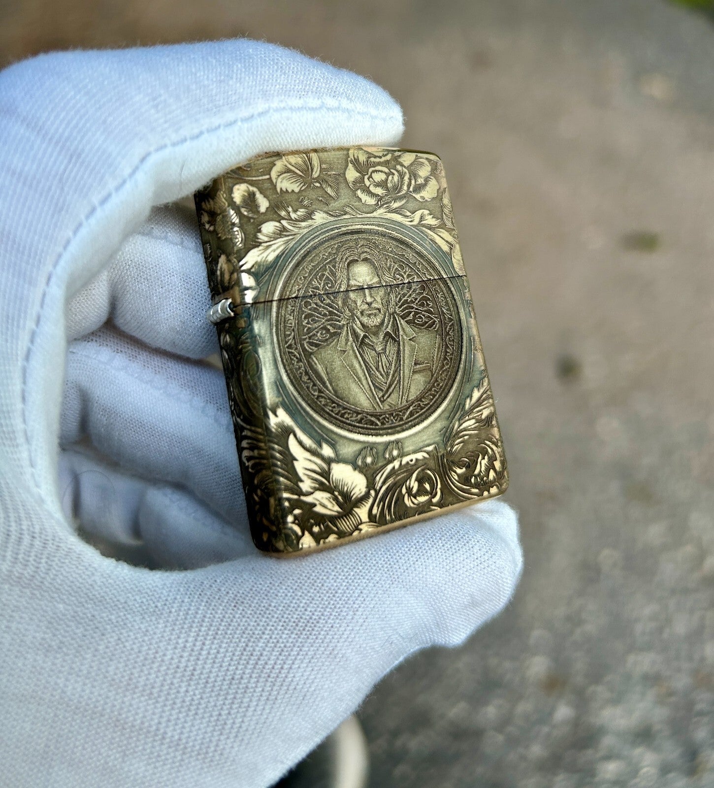 John Wick Brass Armor Zippo Lighter | Custom Engraved | Solid Brass | Made in US