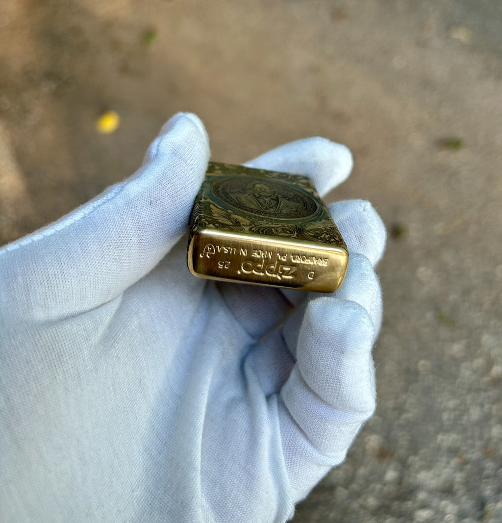 John Wick Brass Armor Zippo Lighter | Custom Engraved | Solid Brass | Made in US