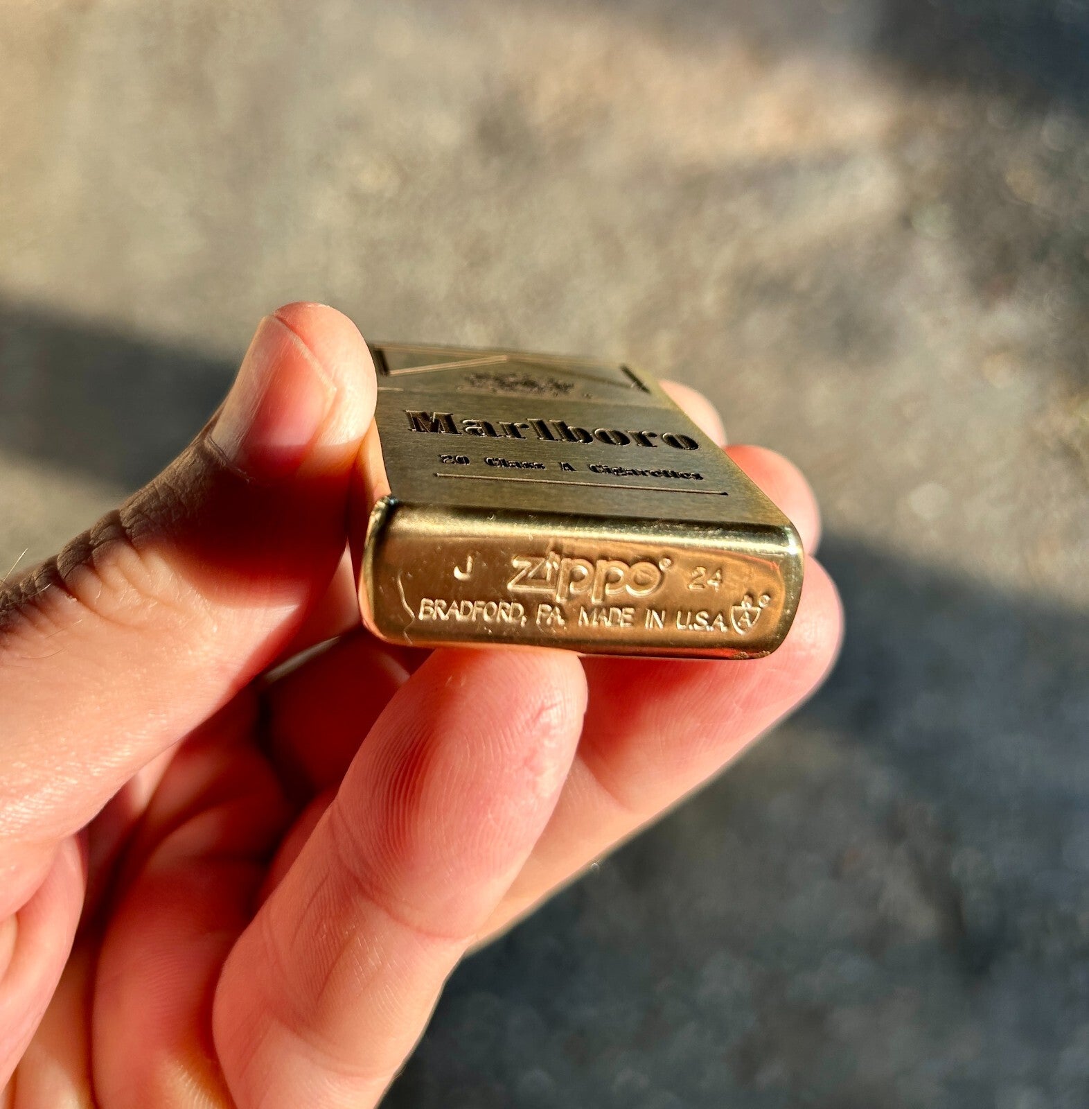 Marlboro Custom Zippo Lighter | Solid Brass Armor Zippo | Made In USA