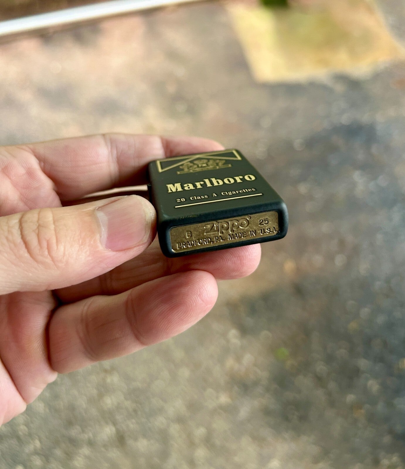 Marlboro Custom Zippo Lighter | Black Matte Zippo | Made In USA