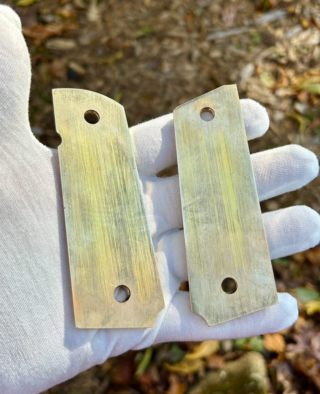Brass Engraved 1911 Full Size Grips - Pinup Girl Design - Made in USA