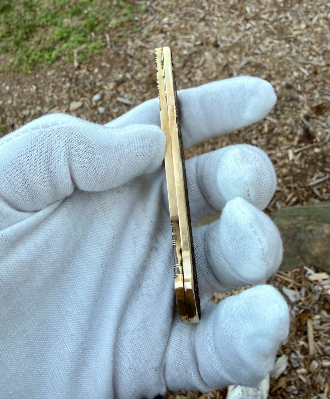 Brass Engraved Scales for Kershaw Leek – Norse Design – Made in USA –