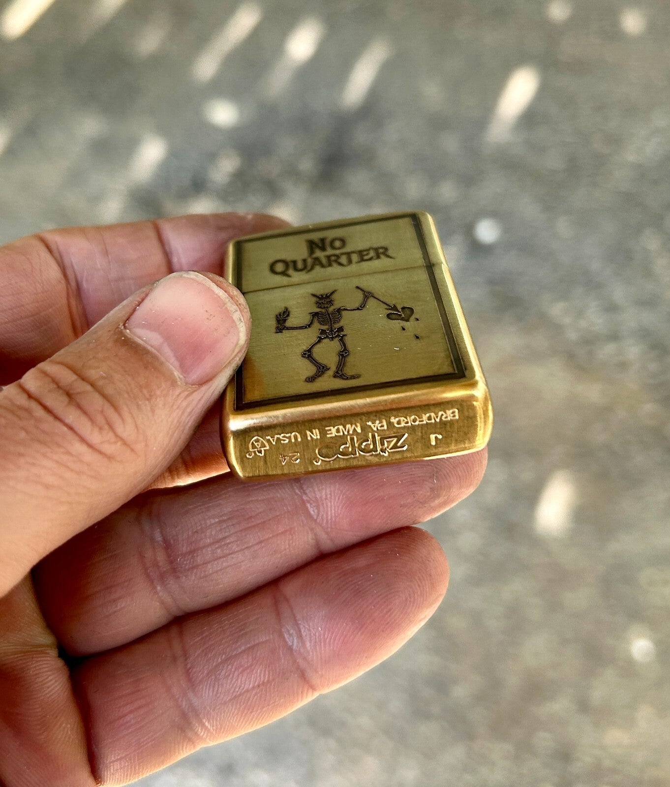 Blackbeards Flag Zippo Lighter | Solid Brass Zippo | Made In USA | Edward Teach