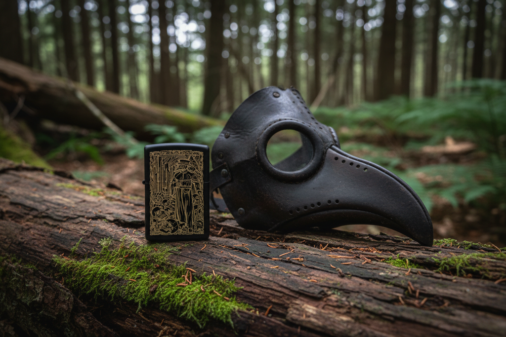 Doctor Plague Custom Engraved Zippo | Black Matte Case | Made in USA