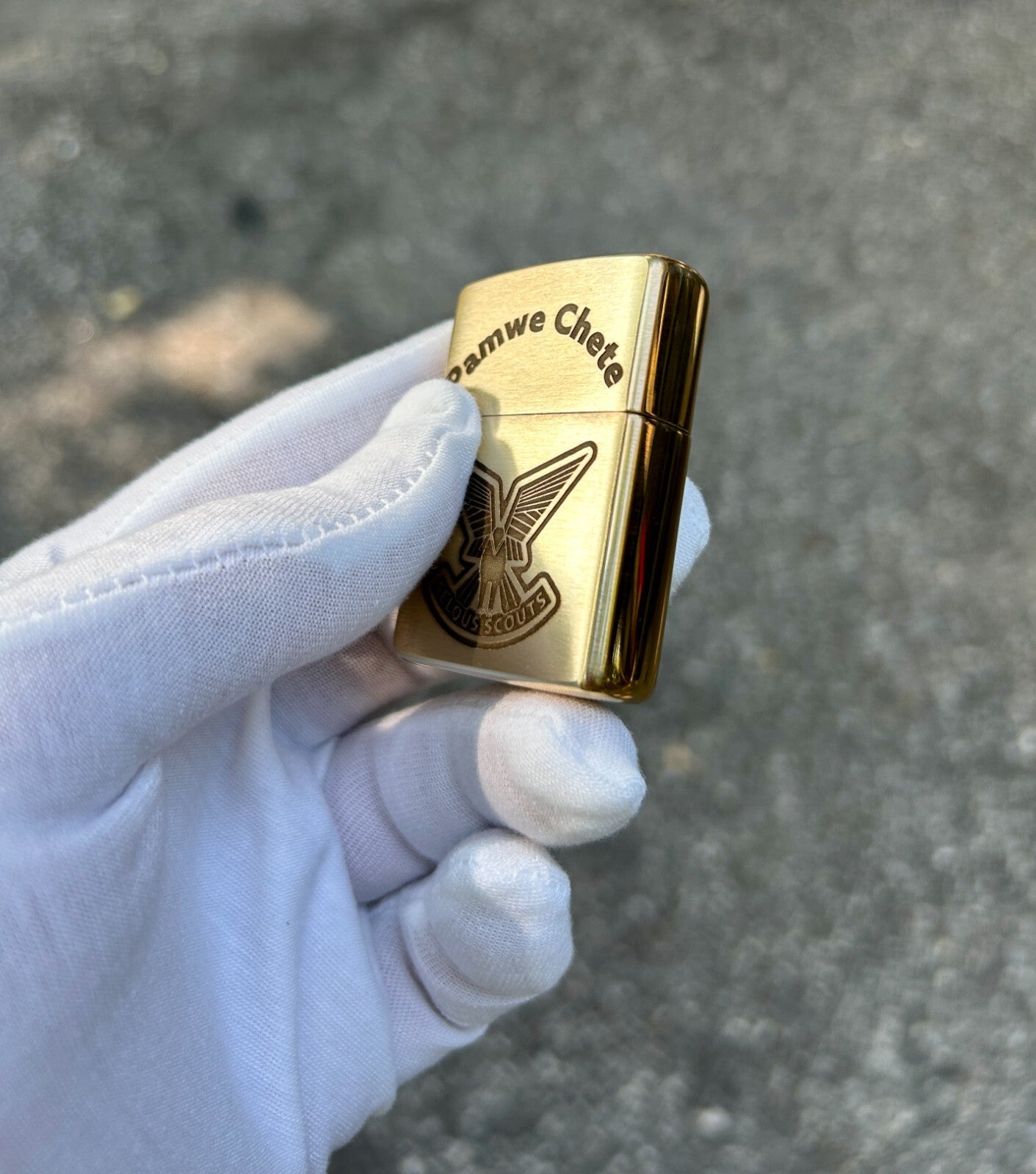 Selous Scouts  Pamwe Chete Engraved Zippo | Brass Armor Case | Made in USA