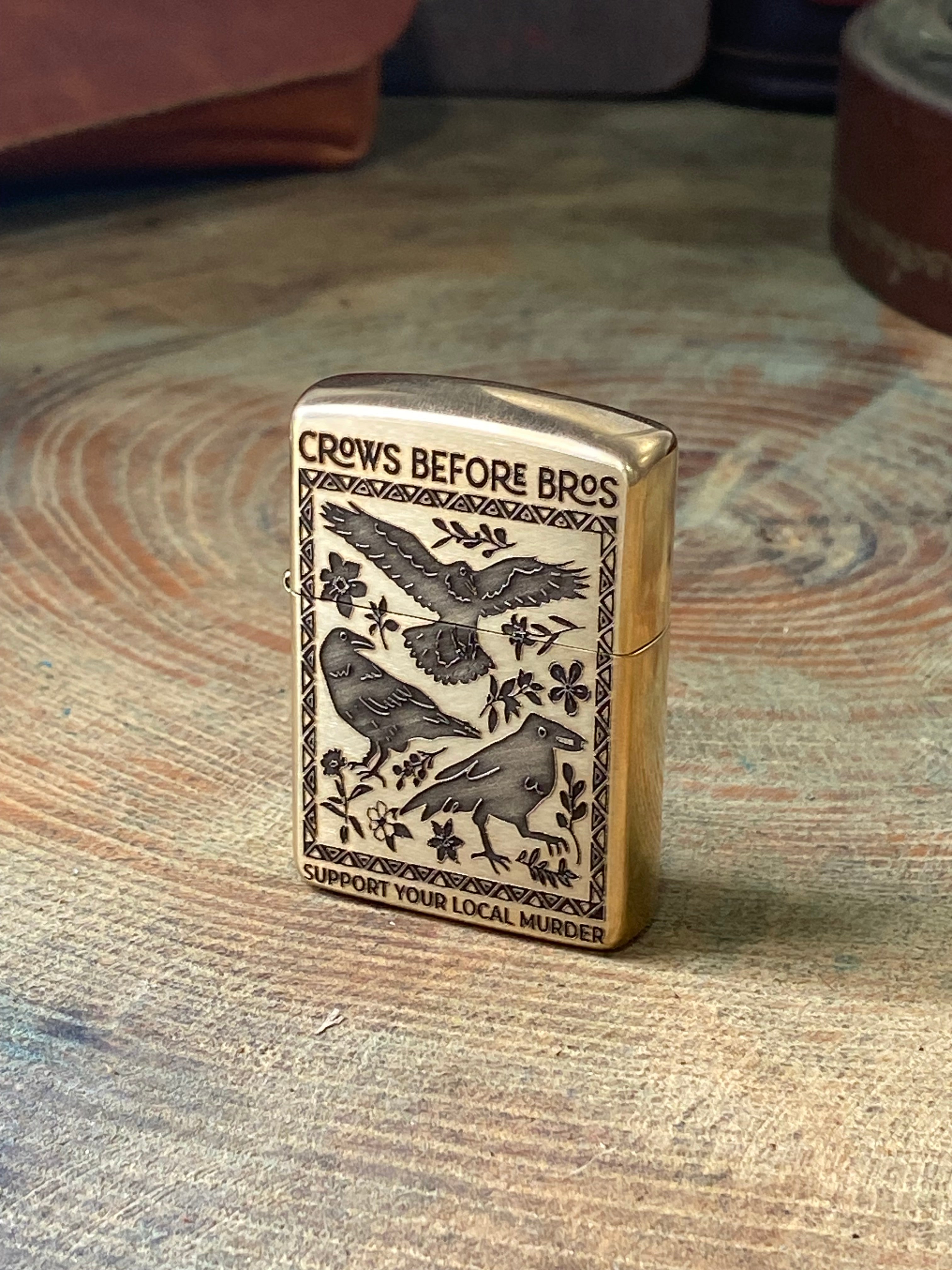 Crow Murder | Brass Armor Zippo
