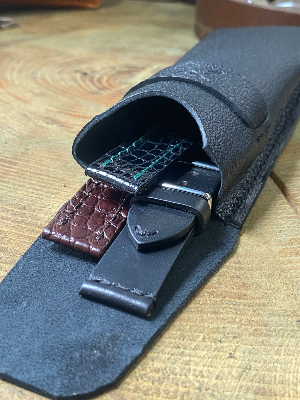 Travel Pouch | Timepiece | Chèvre Goatskin | Black