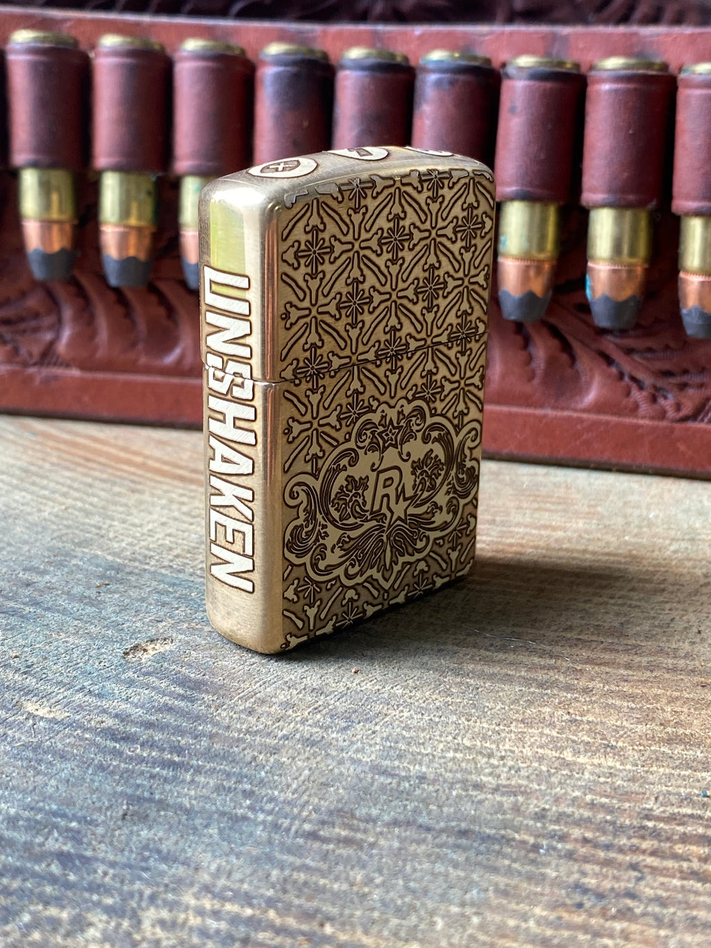 Red Dead Redemption 2 | 5 Side Engraved | Brass Armor Zippo