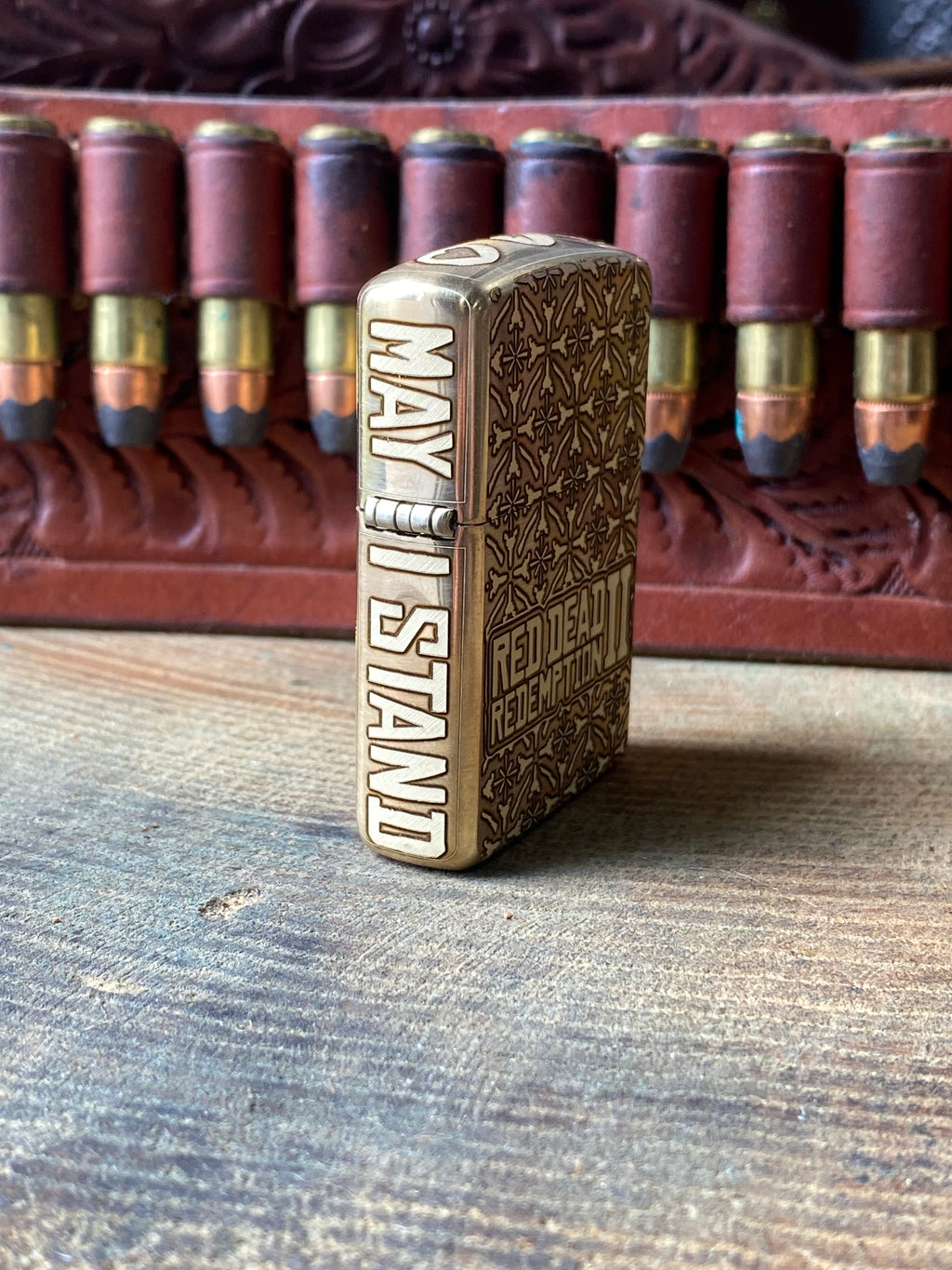 Red Dead Redemption 2 | 5 Side Engraved | Brass Armor Zippo