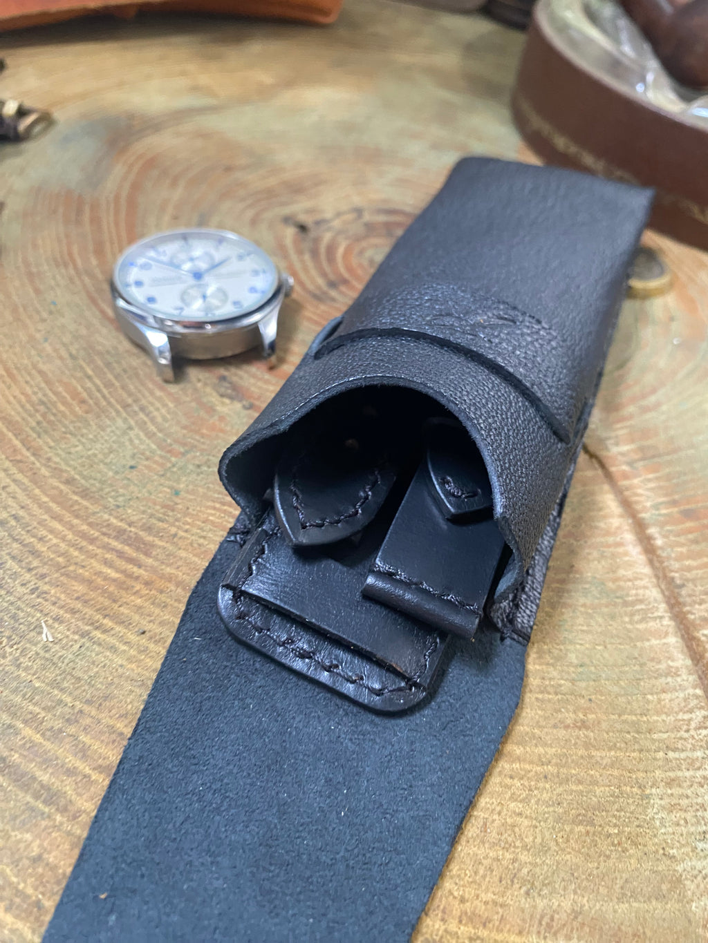 Travel Pouch | Timepiece | Chèvre Goatskin | Black
