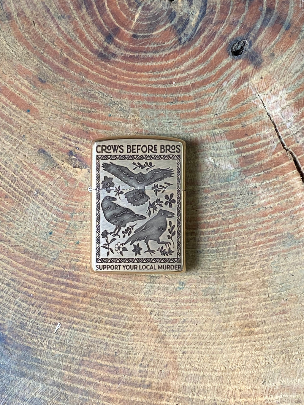 Crow Murder | Brass Armor Zippo