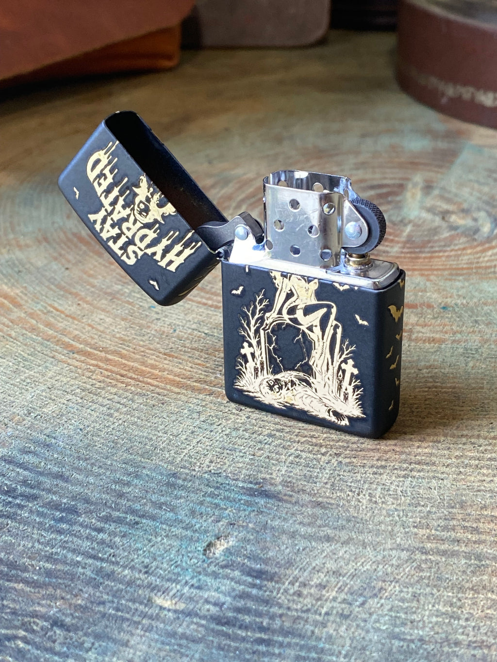 Stay Hydrated Pinup | Halloween Exclusive | 4 Side | Matte Black Zippo