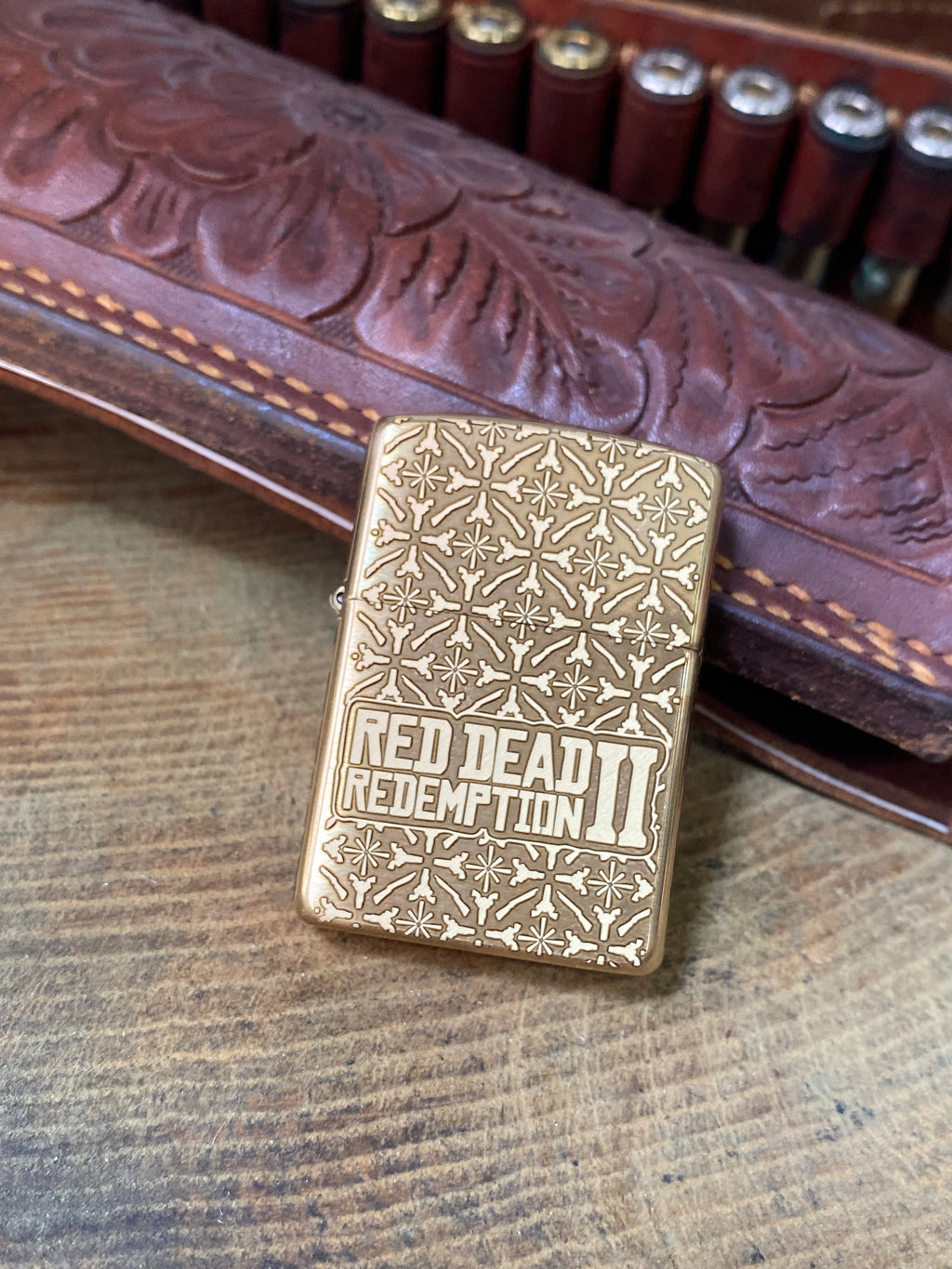 Red Dead Redemption 2 | 5 Side Engraved | Brass Armor Zippo