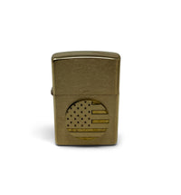 Engraved Zippo | USA Flag Cutout | Made in the USA | Solid Brass - Defcon Supply Co